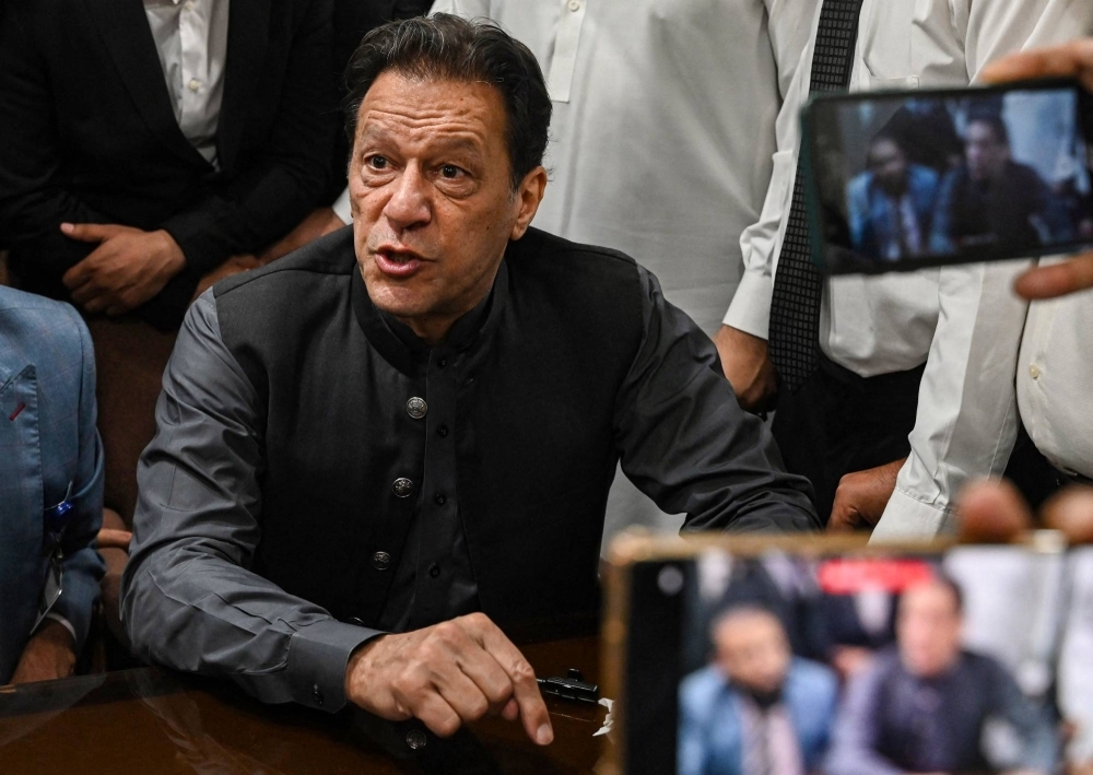 Former Pakistan Prime Minister Imran Khan was sentenced to 10 years in prison on Tuesday.