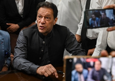Former Pakistan Prime Minister Imran Khan was sentenced to 10 years in prison on Tuesday.