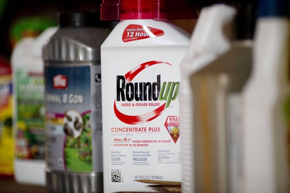 A bottle of Bayer AG Roundup brand weedkiller concentrate 