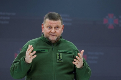 Commander in Chief of the Ukrainian Armed Forces Valerii Zaluzhnyi. Ukraine's top general refused to step down Monday at a meeting with Ukrainian President Volodymyr Zelenskyy, who is seeking to reinvigorate his military after Ukraine’s counteroffensive fizzled in the fall, according to people familiar with the discussions.