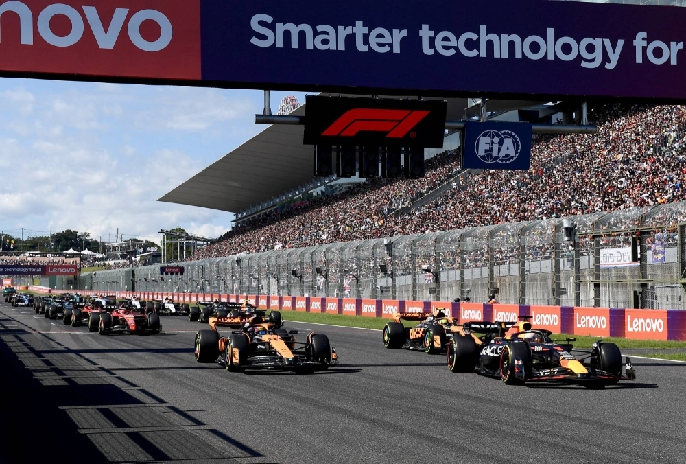 The start of the Japanese Grand Prix on Sept. 24 last year. 