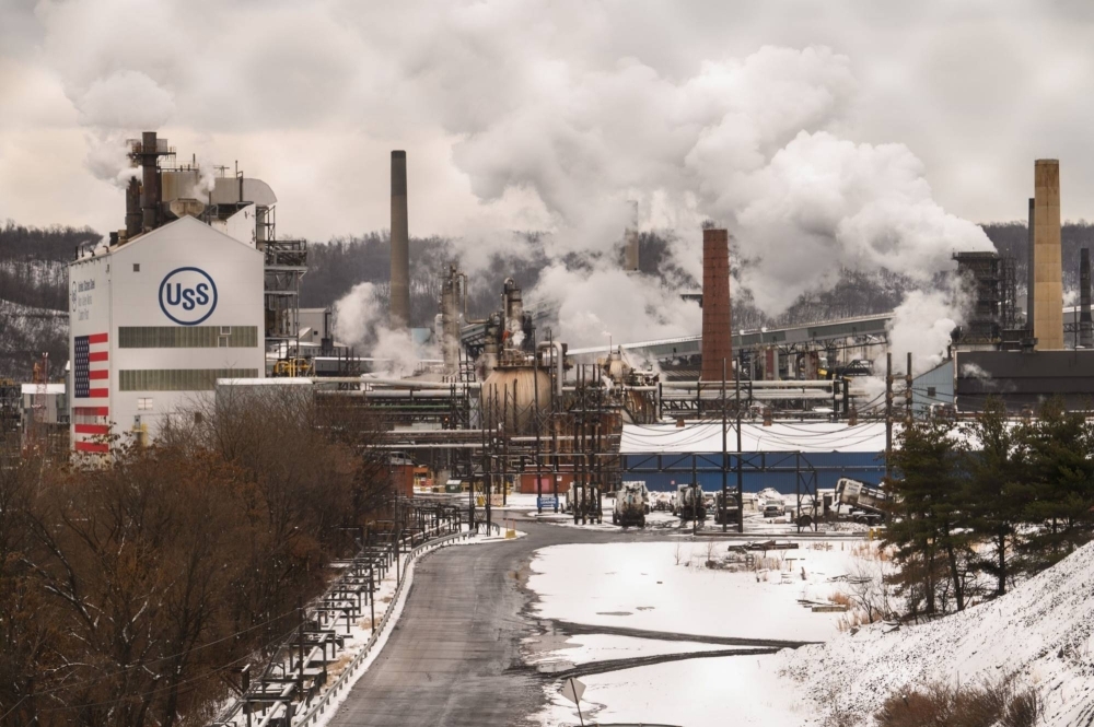 The United States Steel Clairton Coke Works in Clairton, Pennsylvania, in December