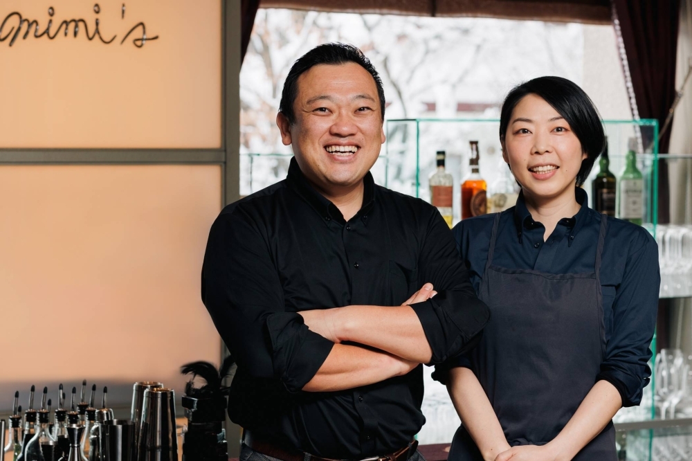 Kazuyuki and Yuki Shimamoto are the executive chef and head patissier chef at Mimi’s Restaurant and Bar in Hakuba, Nagano Prefecture.
