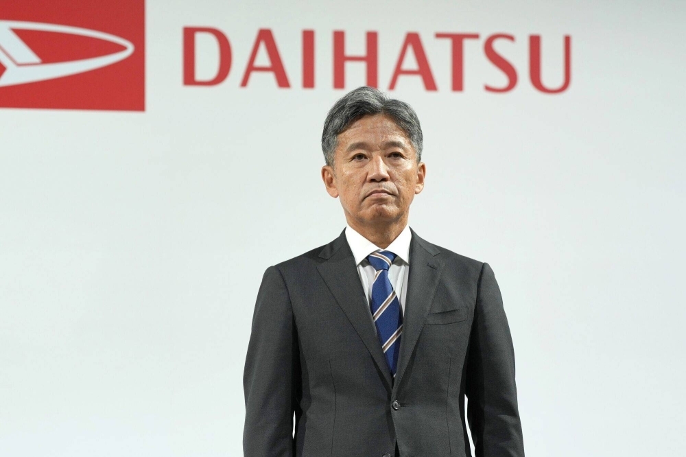 Masahiro Inoue, incoming chief executive officer of Daihatsu Motor, during a news conference in Tokyo on Tuesday
