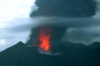 The eruption of a volcano on Sakurajima in Kagoshima Prefecture on Wednesday | Kyodo
