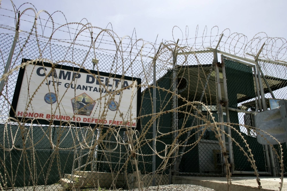 The front gate of Camp Delta is at the Guantanamo Bay Naval Station in Cuba