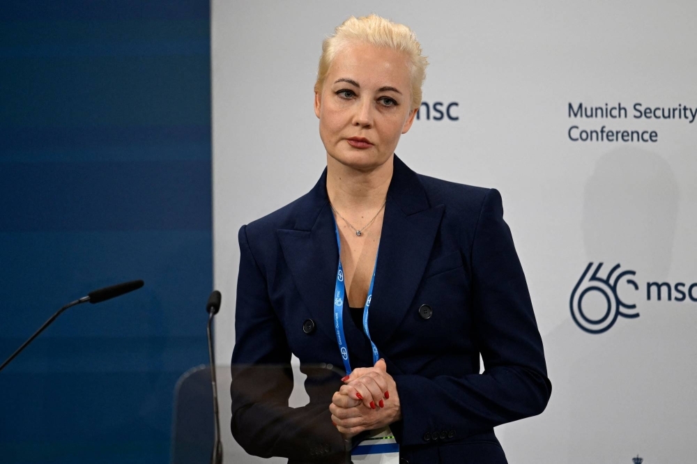 Yulia Navalnaya, wife of late Russian opposition leader Alexei Navalny, attends the Munich Security Conference, on the day it was announced that Alexei Navalny died in prison on Friday.