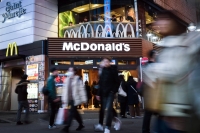 McDonald's Japan will start charging ¥5 for plastic bags of all sizes at some stores, starting in April. | Bloomberg