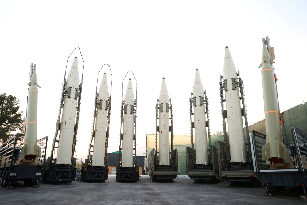 Iranian ballistic missiles in Tehran. Iran's hard-line clerical rulers have steadily sought to deepen ties with Russia and China, betting that would help Tehran to resist U.S. sanctions and to end its political isolation.