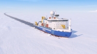 An artist rendering of Japan's first Arctic research vessel, "Mirai II" | JAMSTEC / via Jiji

