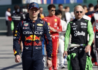 Red Bull's Max Verstappen during preseason testing on Wednesday in Sakhir, Bahrain