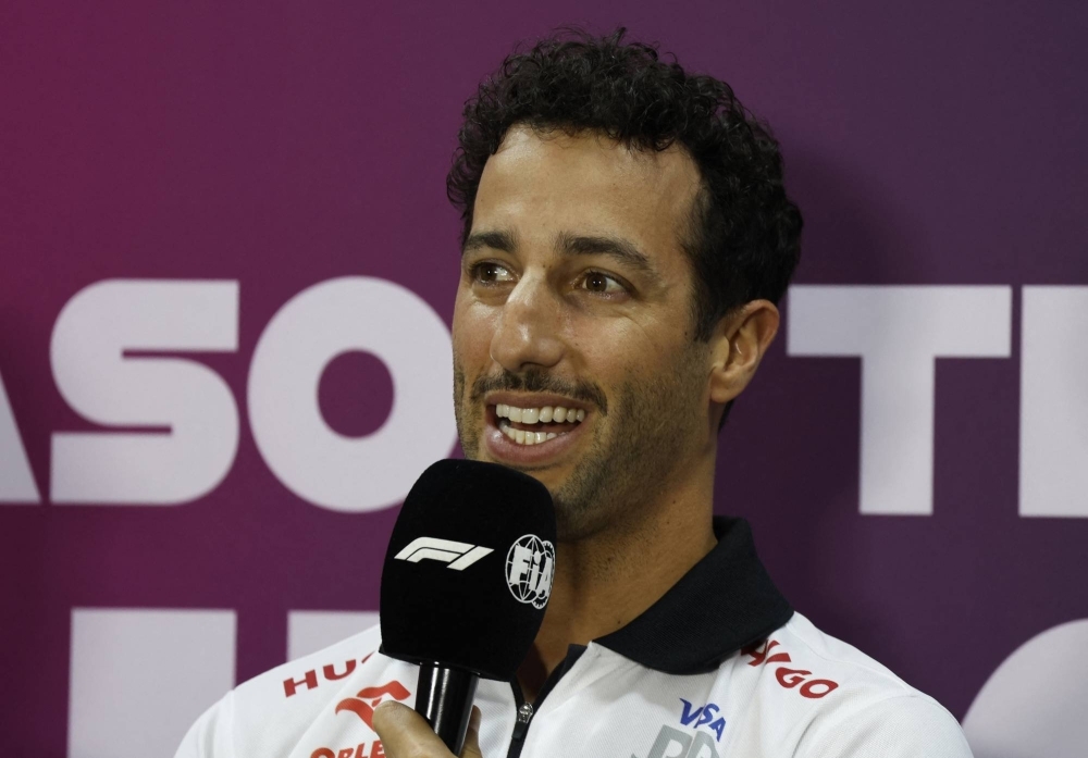 Daniel Ricciardo speaks during Formula One preseason testing at Bahrain International Circuit in Sakhir, Bahrain, on Feb. 21.