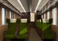 Hankyu's new PRiVACE carriages will feature spacious seats arranged in three rows, equipped with partitions, reading lights, and power sockets. | Hankyu
