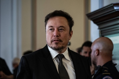 Elon Musk arrives at the U.S. Capitol in Washington to participate in the A.I. Forum in September of last year. 