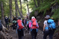 Hikers on Mount Fuji's Yoshida trail in Yamanashi Prefecture on Sept. 1, 2023 | Jiji

