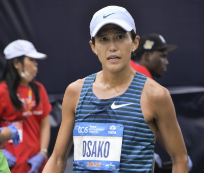 Suguru Osako after finishing fifth at the New York City Marathon in November 2022