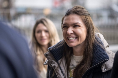 Former world No. 1 Simona Halep arrives at the Court of Arbitration for Sport in Lausanne, Switzerland, in February. 