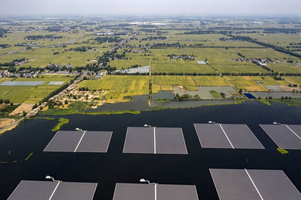 The Huainan solar installation in China's Anhui province covers the size of more than 400 soccer pitches and generates power for more than 100,000 homes.