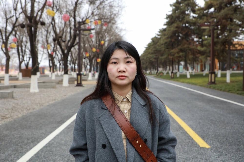 Chai Wanrou at the Daming Palace National Heritage Park, in Xi'an, Shaanxi province, China. The 28-year-old is part of a growing movement that envisions a future with no husband and no children.