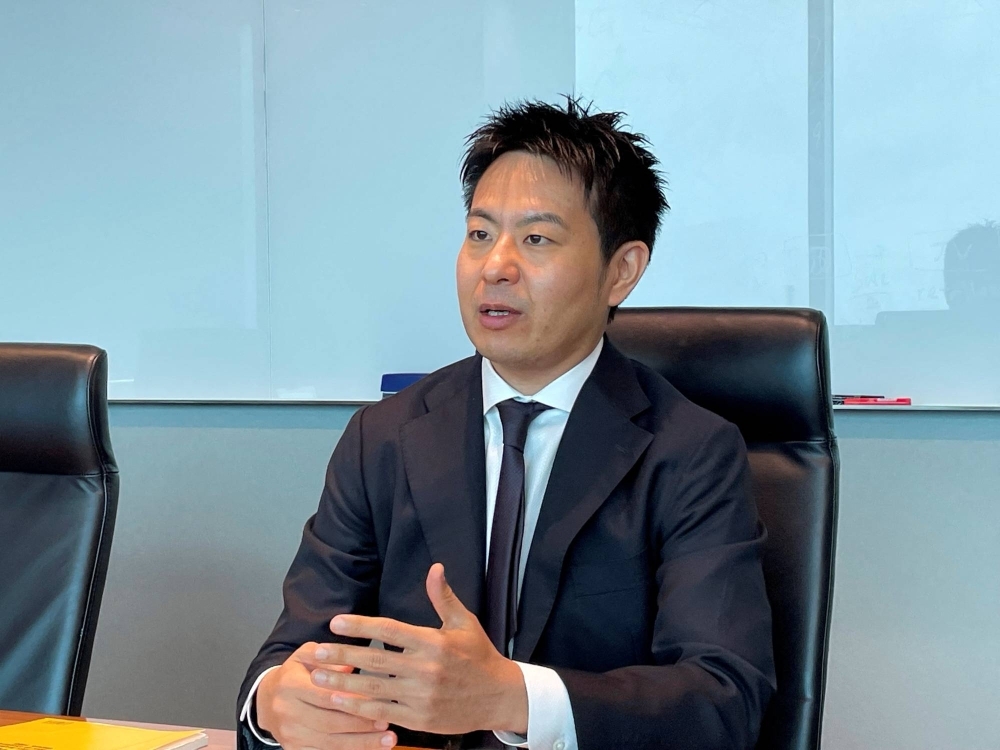 Dai Karasawa, president of SSE Pacifico K.K., a joint venture of U.K. energy group SSE and Japan's Pacifico Energy, speaks about their plan to develop offshore wind farms in Japan during an interview in Tokyo, last week. 