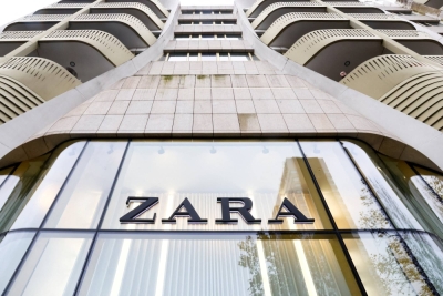 A Zara clothing store in Brussels on November 2022. Inditex is an outlier among big clothing retailers in not publishing details of the factories from which it sources.