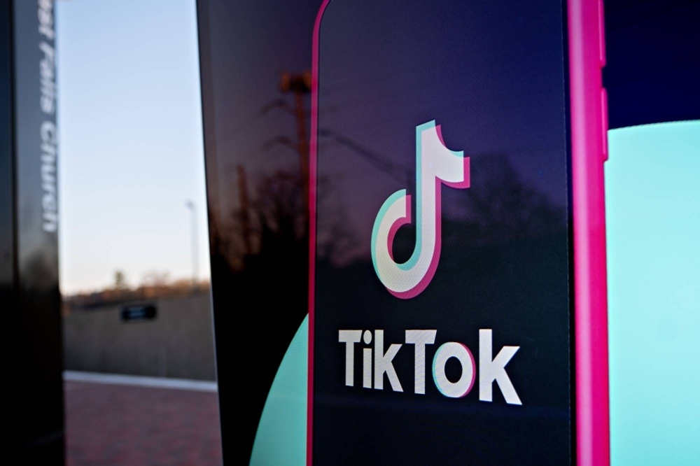 A TikTok advertisement at a Metro station in Arlington, Virginia