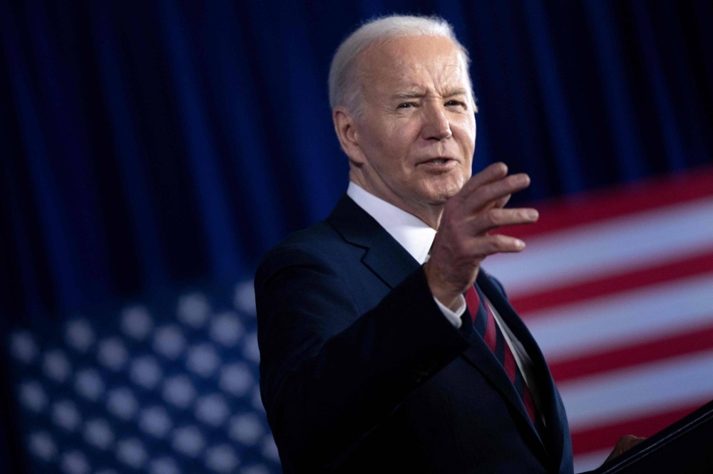 U.S. President Joe Biden speaks during a campaign event in Milwaukee, Wisconsin, on Wednesday. 