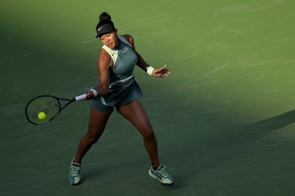 Naomi Osaka in action during her first-round match at Indian Wells earlier this month. 