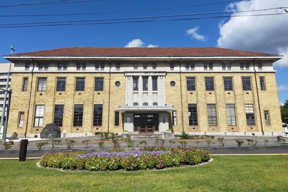 The former Okaya City Hall in Nagano Prefecture, where parts of the movie "Godzilla Minus One" was filmed