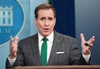 White House National Security Council spokesman John Kirby speaks during a press briefing at the White House in Washington on Friday. | REUTERS