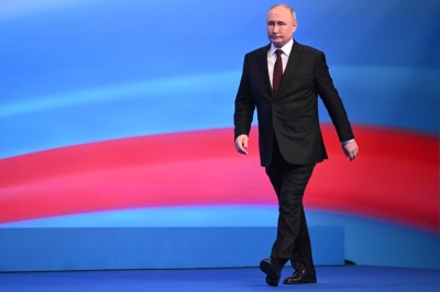 Russian President Vladimir Putin is extending his nearly quarter-century rule into a fifth term at a time when his troops are on the offensive in Ukraine.