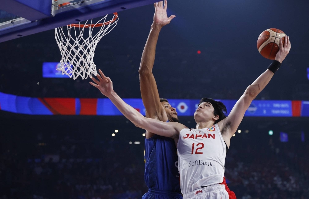 Japan's Yuta Watanabe in action against Cape Verde during the FIBA World Cup in Okinawa Prefecture in September. 