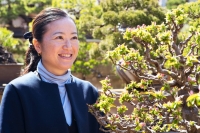 Kaori Yamada is one of Japan’s few women bonsai masters, though she hopes new ways of cultivating the stately plants will help others like her flourish. | LAURA POLLACCO

