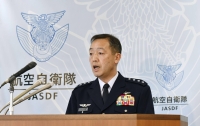 Gen. Hiroaki Uchikura, the Air Self-Defense Force's chief of staff, speaks during a news conference at the Defense Ministry on Thursday. | KYODO