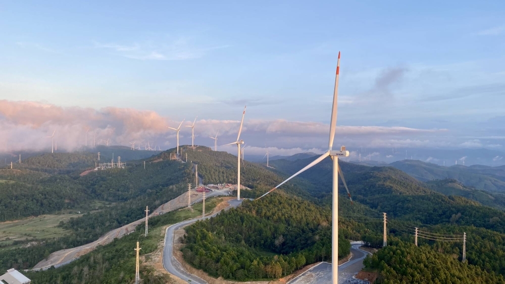 Wind power generation in Quang Tri province, Vietnam