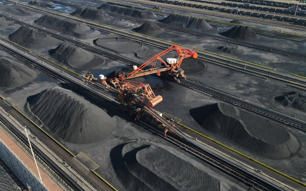 The coal terminal at Huanghua port, in China's Hebei province in February last year 