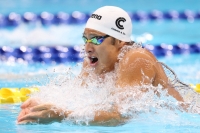 Daiya Seto touched the wall in 1 minute, 56.87 seconds, well inside the Olympic qualifying time of 1:57.51, on the second-to-last day of the trials at Tokyo Aquatics Centre. | Jiji