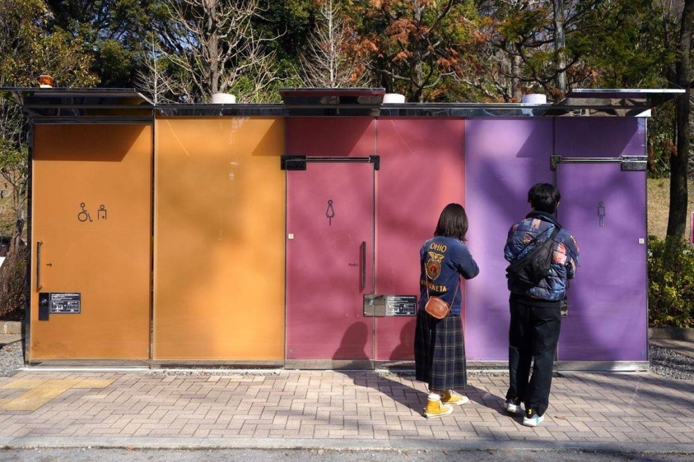 Public restrooms designed by Shigeru Ban