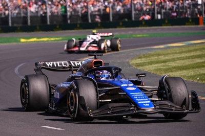 Williams' Alexander Albon drives during the Australian Formula One Grand Prix in Melbourne on Sunday.