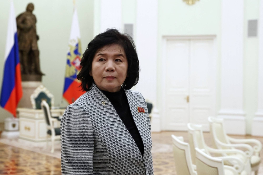 North Korean Foreign Minister Choe Son Hui attends a meeting with Russian President Vladimir Putin in Moscow in January.