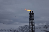 Flames blaze from a chimney at Western Europe's largest liquefied natural gas plant Hammerfest LNG in Hammerfest, Norway | REUTERS