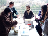 Members of the Community-Reactivating Cooperator Squad living in Tokushima Prefecture meet in the city of Yoshinogawa in the prefecture in December 2022 to learn from each other's experiences. | Jiji