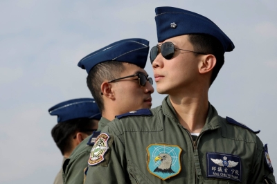 Taiwan Air Force members at the Pingtung air base in Pingtung, Taiwan, on Jan. 30. Taiwan's president has promised to stick to the status quo concerning the island’s relations with China.