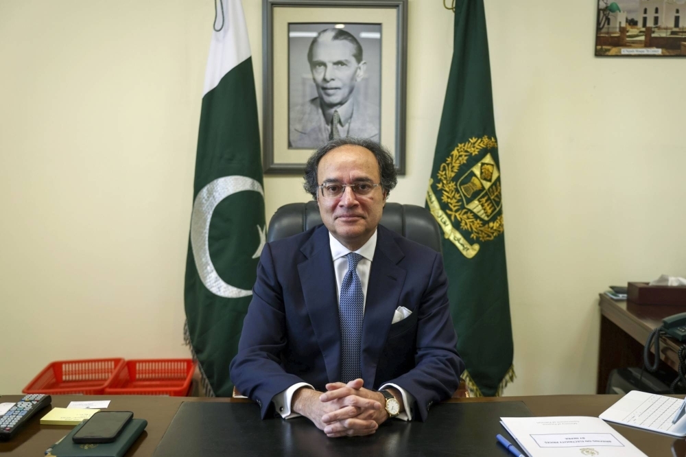 Pakistan finance minister Muhammad Aurangzeb in Islamabad on March 22