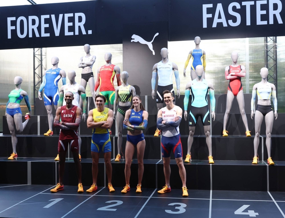 Puma launches a new brand campaign with Olympic athletes in Paris on Wednesday. 