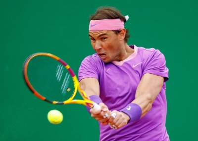 Rafael Nadal, seen during an event in April 2021, is hoping to make his return to tennis at next week's Barcelona Open.