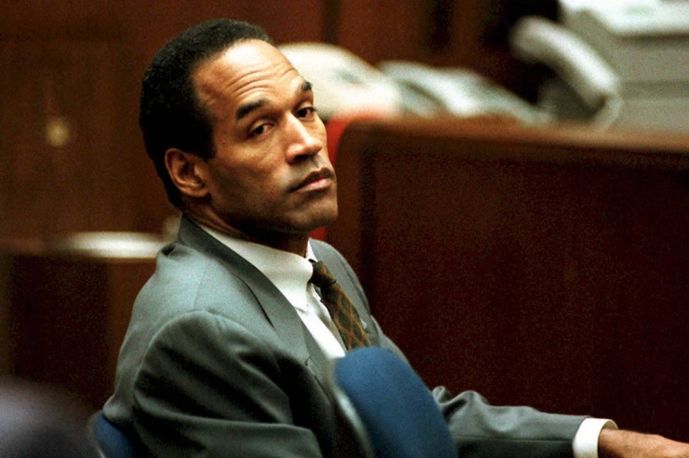 O. J. Simpson in Superior Court in Los Angeles in December 1994. The American football star and actor was acquitted in the sensational trial over the murder of his former wife but later found responsible for her death in a civil lawsuit.