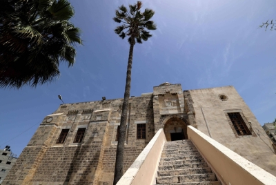 An exterior view of Qasr al-Basha in 2021 in Gaza City, where Napoleon Bonaparte slept for several nights during his campaign in Egypt and Palestine.