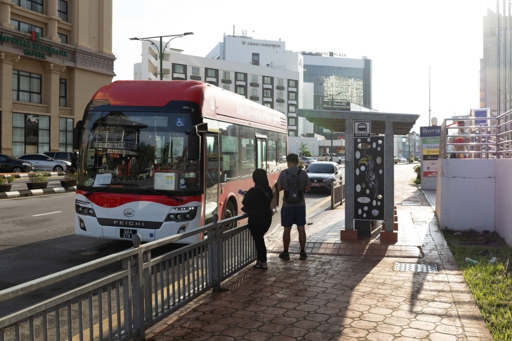 A hydrogen bus in Kuching.  A hydrogen bus in Kuching.