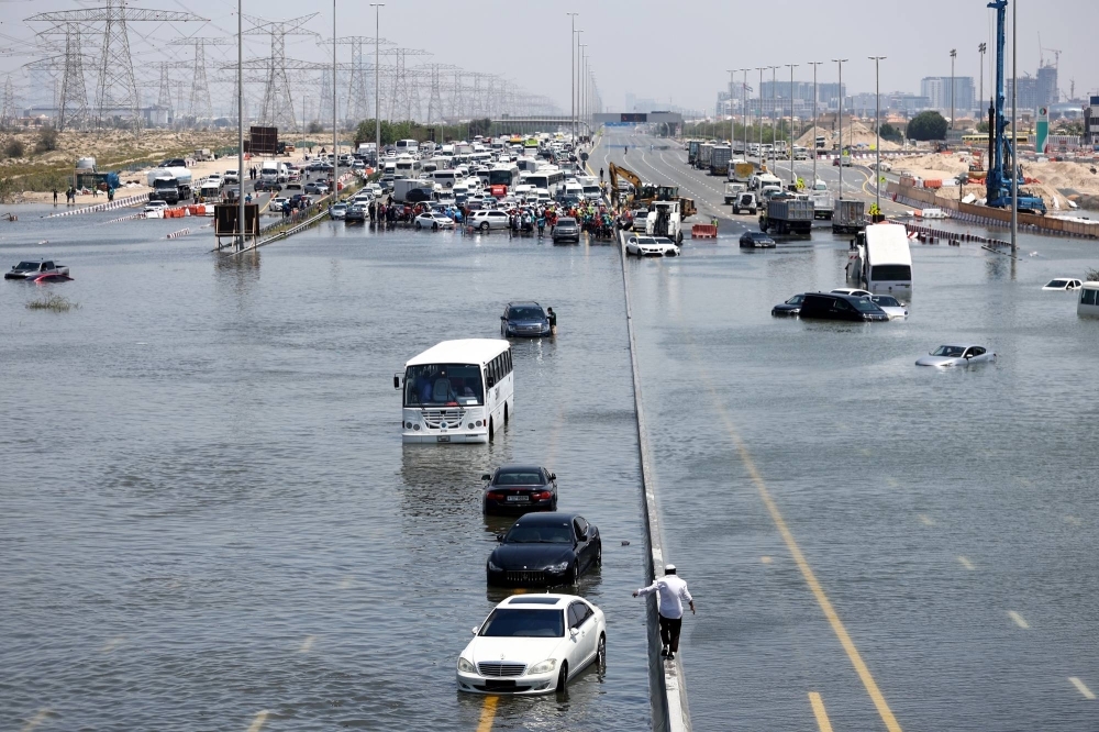 The United Arab Emirates was battered on Tuesday by its heaviest downpour since records began in 1949. 